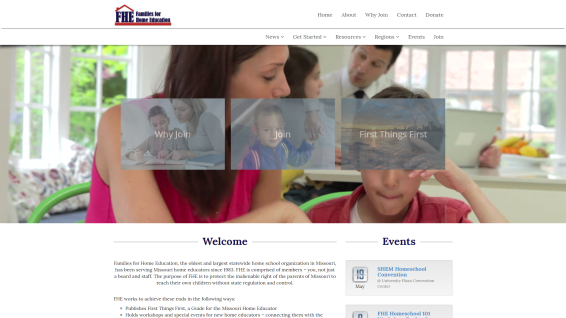 Families For Home Education by Celebration Web Design