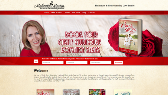 Celebration Web Design Site - Malinda Martin Authoe