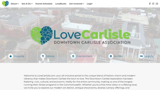 Downtown Carlisle Association by Celebration Web Design