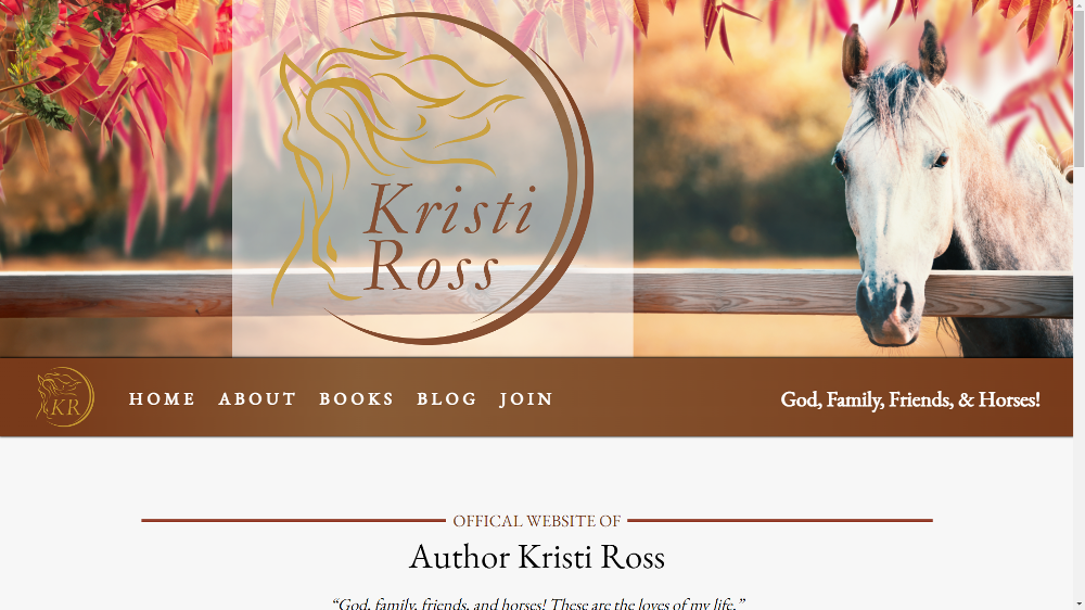 Celebration Web Design Site - Krisiti Ross Author