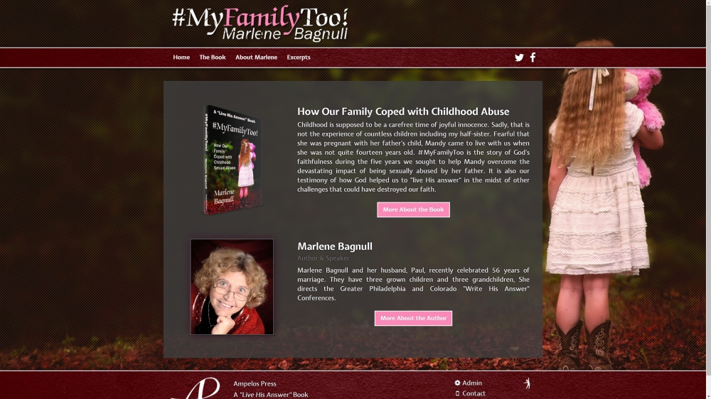 Celebration Web Design Site - Marlene Bagnull My Family Too